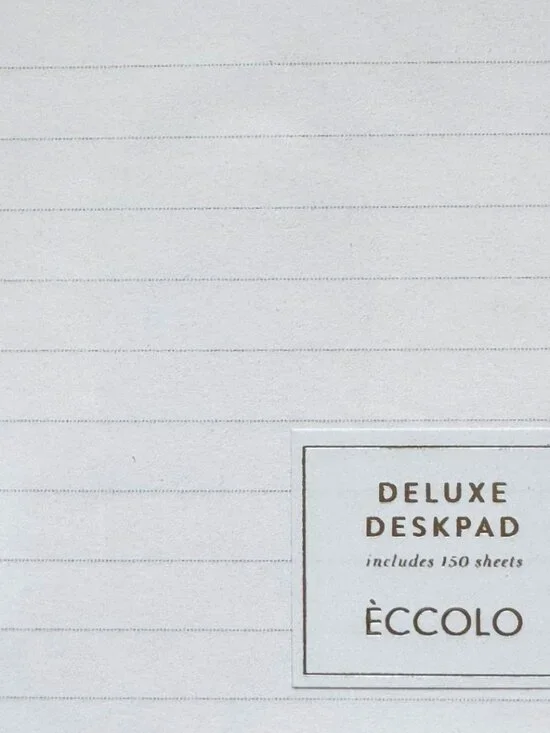 Neutral Luxe Deskpad Notepad Gold Detail Minimal Office Eccolo NEW Sealed - Picture 4 of 4
